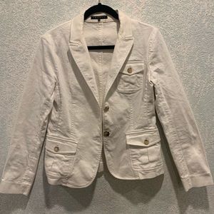 Theory Denim White Blazer